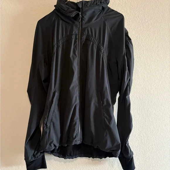 Lululemon Gather Me Slightly Black hooded windbreaker - Picture 5 of 10
